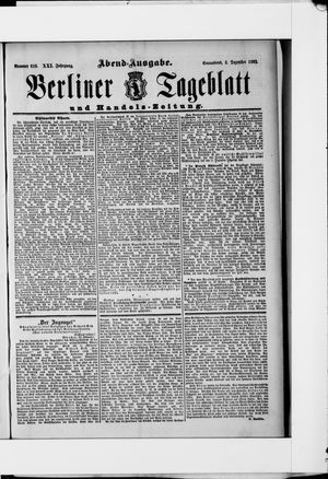 Berliner Tageblatt und Handels-Zeitung vom 03.12.1892