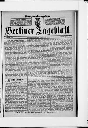 Berliner Tageblatt und Handels-Zeitung vom 04.12.1892