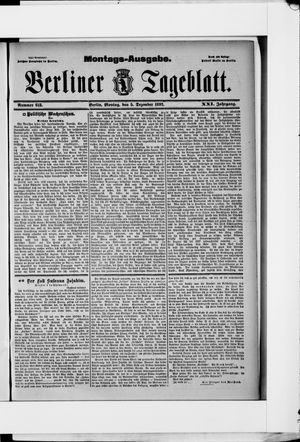 Berliner Tageblatt und Handels-Zeitung vom 05.12.1892
