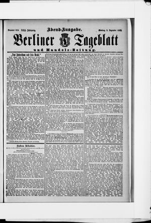 Berliner Tageblatt und Handels-Zeitung vom 05.12.1892
