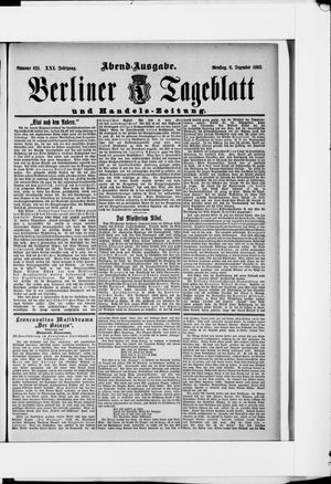 Berliner Tageblatt und Handels-Zeitung vom 06.12.1892