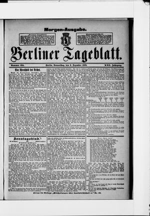 Berliner Tageblatt und Handels-Zeitung vom 08.12.1892