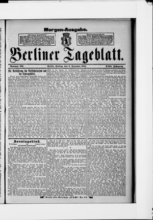 Berliner Tageblatt und Handels-Zeitung vom 09.12.1892