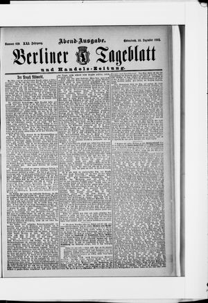Berliner Tageblatt und Handels-Zeitung vom 10.12.1892