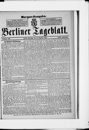 Berliner Tageblatt und Handels-Zeitung vom 11.12.1892
