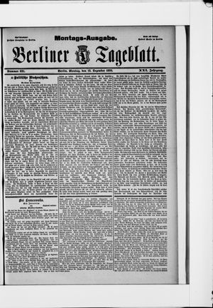 Berliner Tageblatt und Handels-Zeitung vom 12.12.1892