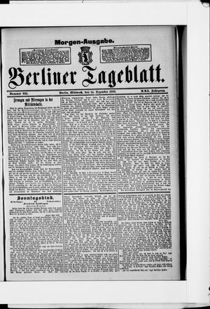 Berliner Tageblatt und Handels-Zeitung vom 14.12.1892