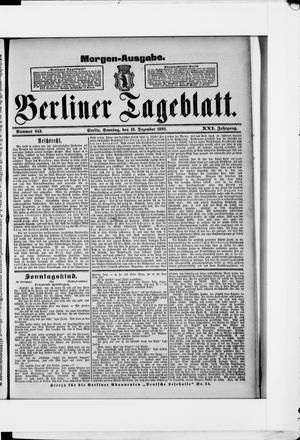 Berliner Tageblatt und Handels-Zeitung vom 18.12.1892
