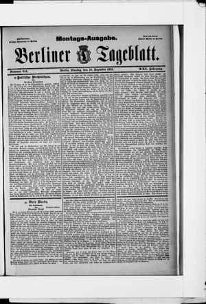 Berliner Tageblatt und Handels-Zeitung vom 19.12.1892