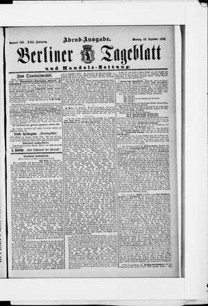 Berliner Tageblatt und Handels-Zeitung vom 19.12.1892
