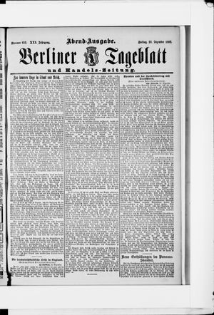 Berliner Tageblatt und Handels-Zeitung vom 23.12.1892