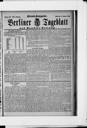 Berliner Tageblatt und Handels-Zeitung vom 28.12.1892