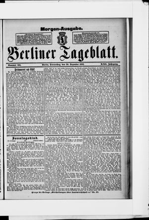 Berliner Tageblatt und Handels-Zeitung vom 29.12.1892