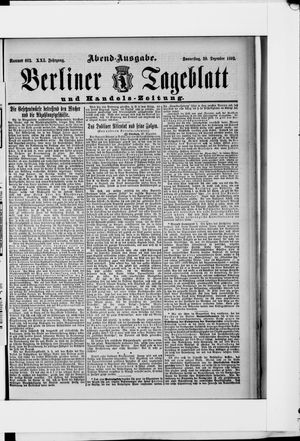 Berliner Tageblatt und Handels-Zeitung vom 29.12.1892