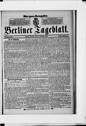 Berliner Tageblatt und Handels-Zeitung vom 30.12.1892