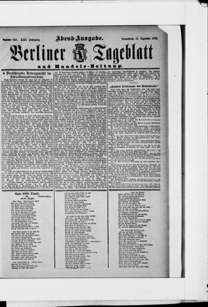 Berliner Tageblatt und Handels-Zeitung vom 31.12.1892