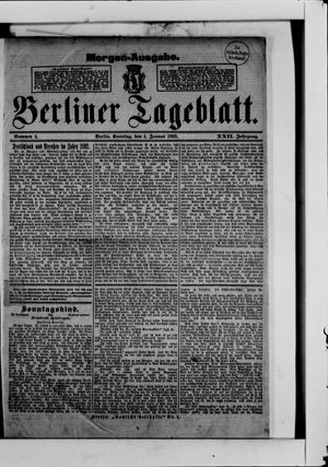 Berliner Tageblatt und Handels-Zeitung vom 01.01.1893