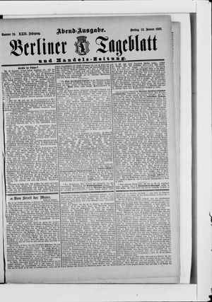 Berliner Tageblatt und Handels-Zeitung vom 13.01.1893