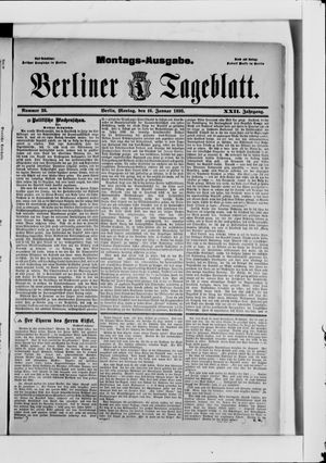 Berliner Tageblatt und Handels-Zeitung vom 16.01.1893