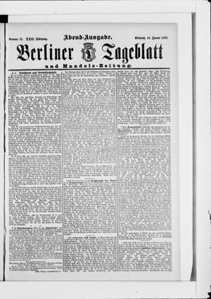 Berliner Tageblatt und Handels-Zeitung vom 18.01.1893