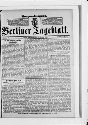 Berliner Tageblatt und Handels-Zeitung on Jan 19, 1893