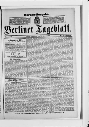 Berliner Tageblatt und Handels-Zeitung vom 21.01.1893