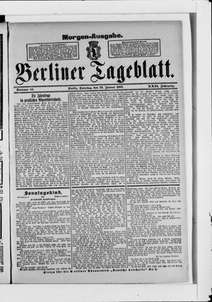 Berliner Tageblatt und Handels-Zeitung vom 29.01.1893