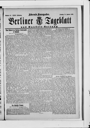 Berliner Tageblatt und Handels-Zeitung vom 31.01.1893