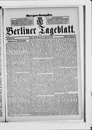 Berliner Tageblatt und Handels-Zeitung vom 01.02.1893