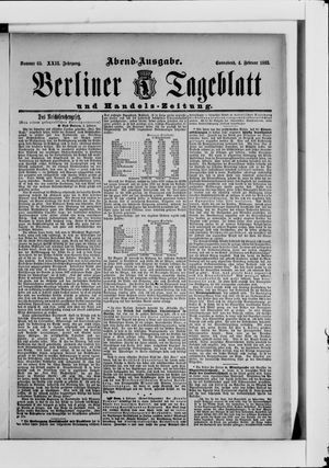 Berliner Tageblatt und Handels-Zeitung vom 04.02.1893