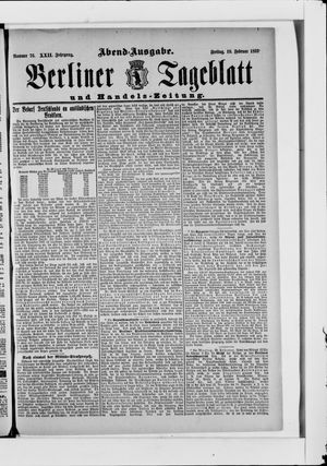 Berliner Tageblatt und Handels-Zeitung vom 10.02.1893