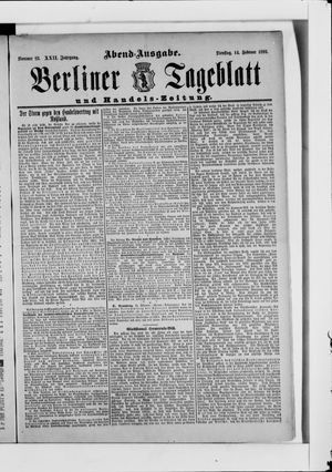 Berliner Tageblatt und Handels-Zeitung vom 14.02.1893
