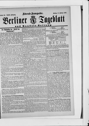 Berliner Tageblatt und Handels-Zeitung on Feb 17, 1893