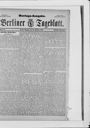 Berliner Tageblatt und Handels-Zeitung vom 20.02.1893