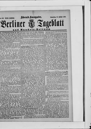 Berliner Tageblatt und Handels-Zeitung vom 23.02.1893