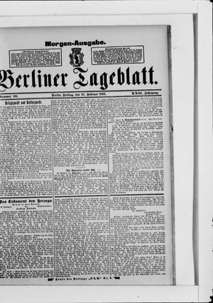 Berliner Tageblatt und Handels-Zeitung vom 24.02.1893