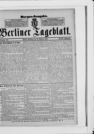 Berliner Tageblatt und Handels-Zeitung vom 26.02.1893