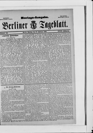 Berliner Tageblatt und Handels-Zeitung on Feb 27, 1893