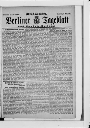 Berliner Tageblatt und Handels-Zeitung vom 02.03.1893