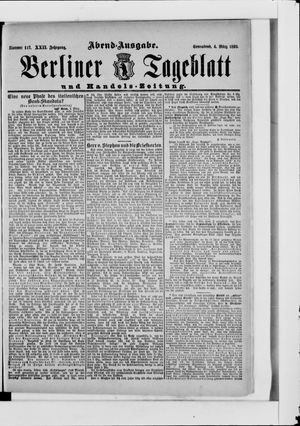 Berliner Tageblatt und Handels-Zeitung on Mar 4, 1893