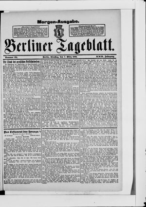 Berliner Tageblatt und Handels-Zeitung on Mar 7, 1893