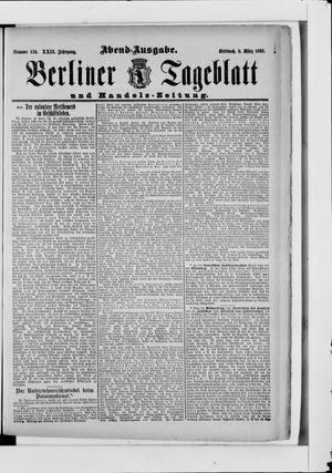 Berliner Tageblatt und Handels-Zeitung on Mar 8, 1893