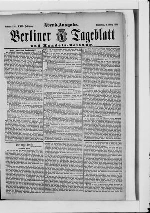 Berliner Tageblatt und Handels-Zeitung vom 09.03.1893