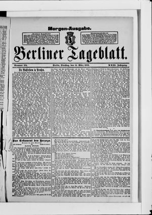 Berliner Tageblatt und Handels-Zeitung vom 14.03.1893