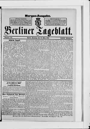 Berliner Tageblatt und Handels-Zeitung vom 19.03.1893