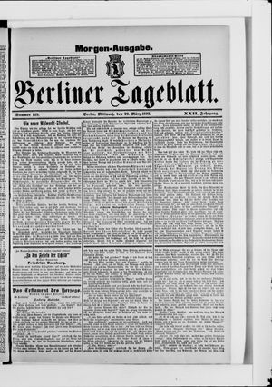 Berliner Tageblatt und Handels-Zeitung on Mar 22, 1893