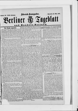 Berliner Tageblatt und Handels-Zeitung on Mar 25, 1893