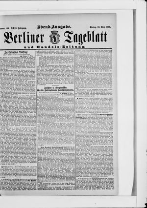 Berliner Tageblatt und Handels-Zeitung on Mar 27, 1893