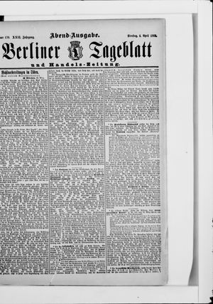 Berliner Tageblatt und Handels-Zeitung vom 04.04.1893