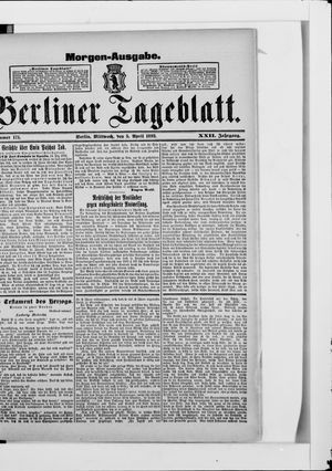 Berliner Tageblatt und Handels-Zeitung vom 05.04.1893